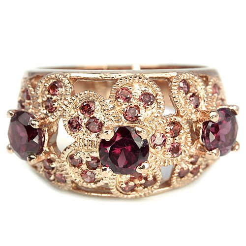 NATURAL PINK RASPBERRY RHODOLITE GARNET Ring (1 of 1)