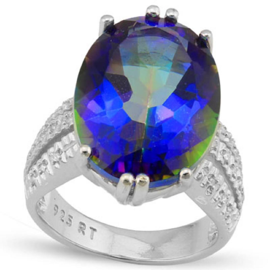 Natural Ocean Mystic Gem & Diamond 11.60 Ct Ring: 925 STERLING SILVERMetal Weight by Gram:6.20Total Weight by Gram:8.58Size:7; GENUINE DIAMONDQuantity:22Cut:ROUND CUTCarat:0.130Clarity:SI1-I2Color:G-IOCEAN MYSTIC GEMSTONEQuantity:1Cut:OVAL CUTCarat:1