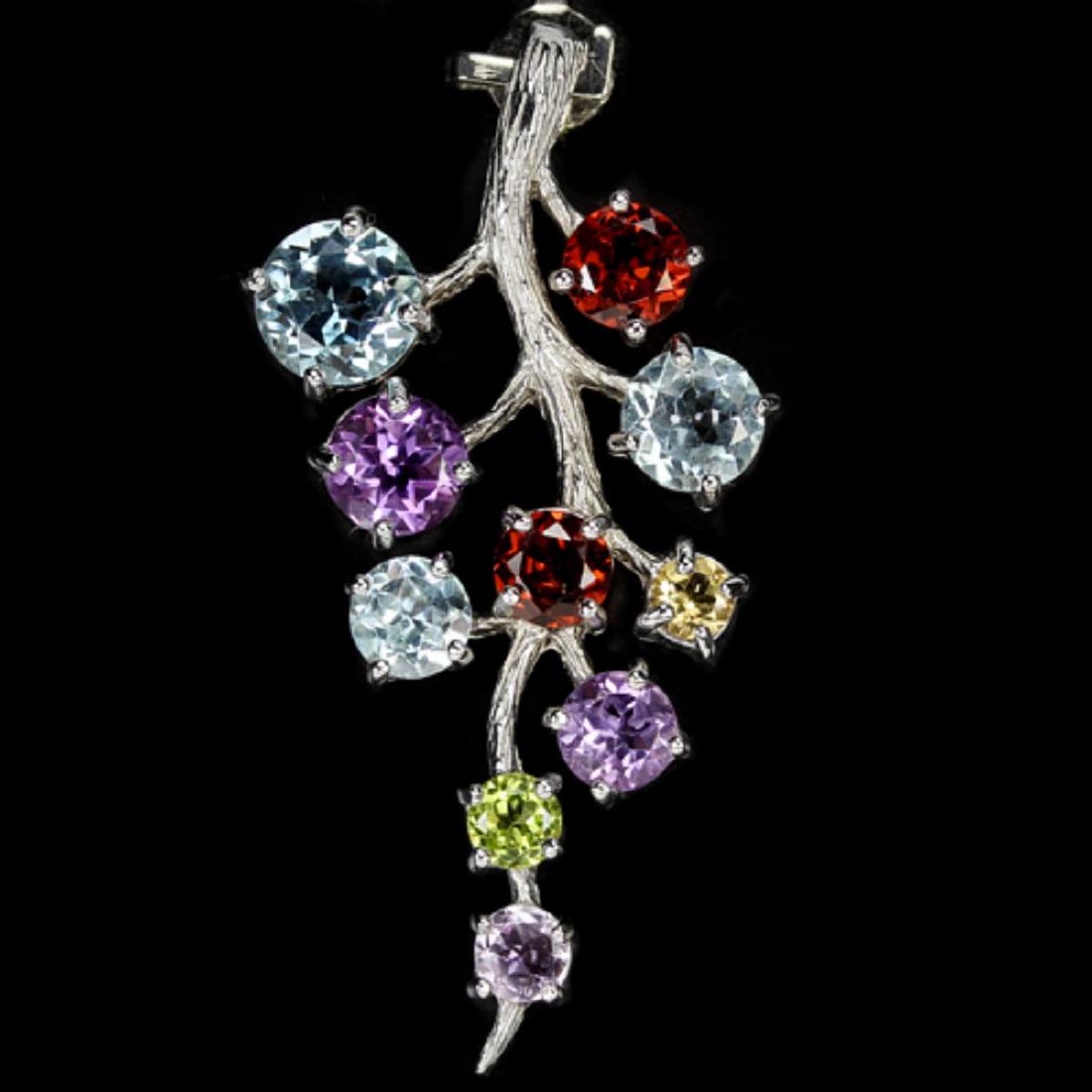 Natural Multi Gemstone Pendant (1 of 1)