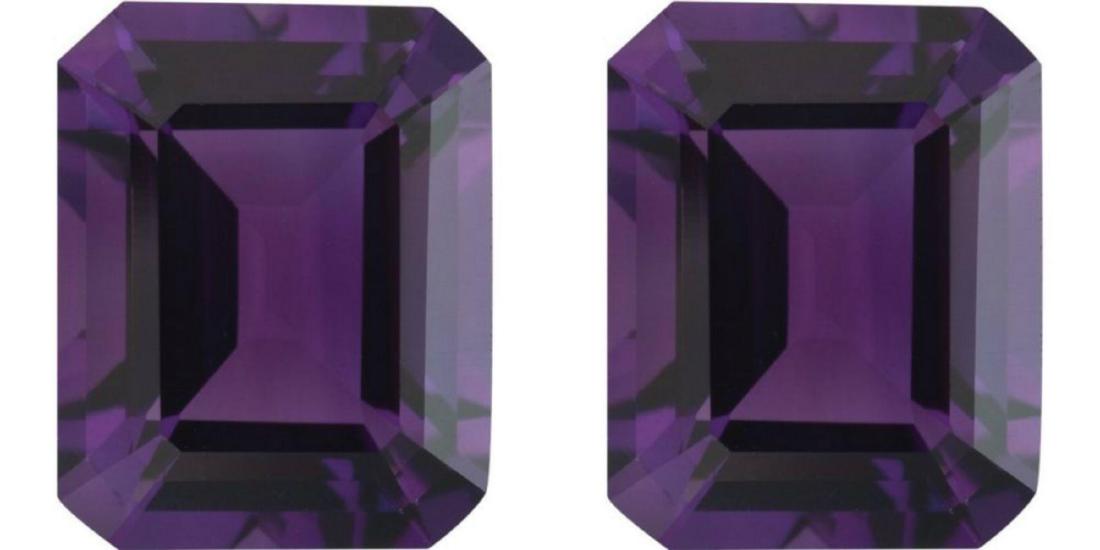 Natural Emerald Cut Amethyst Pair 20.01 Carats - VVS (1 of 1)