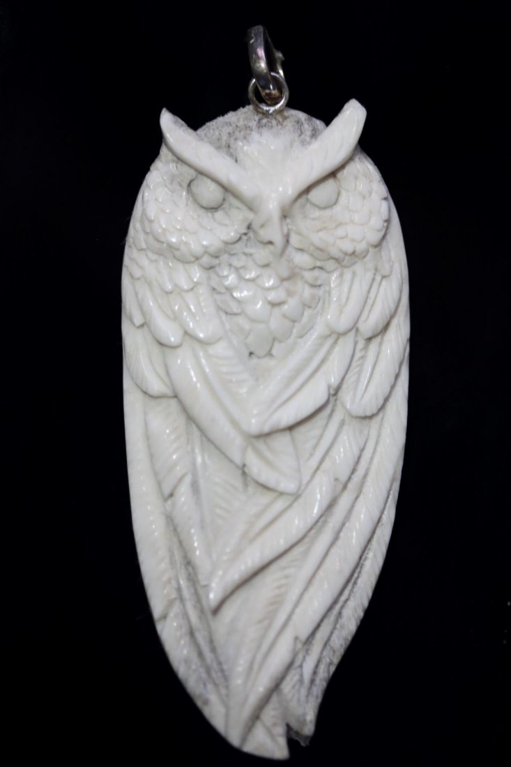 Hand Carved Owl Pendant (1 of 1)
