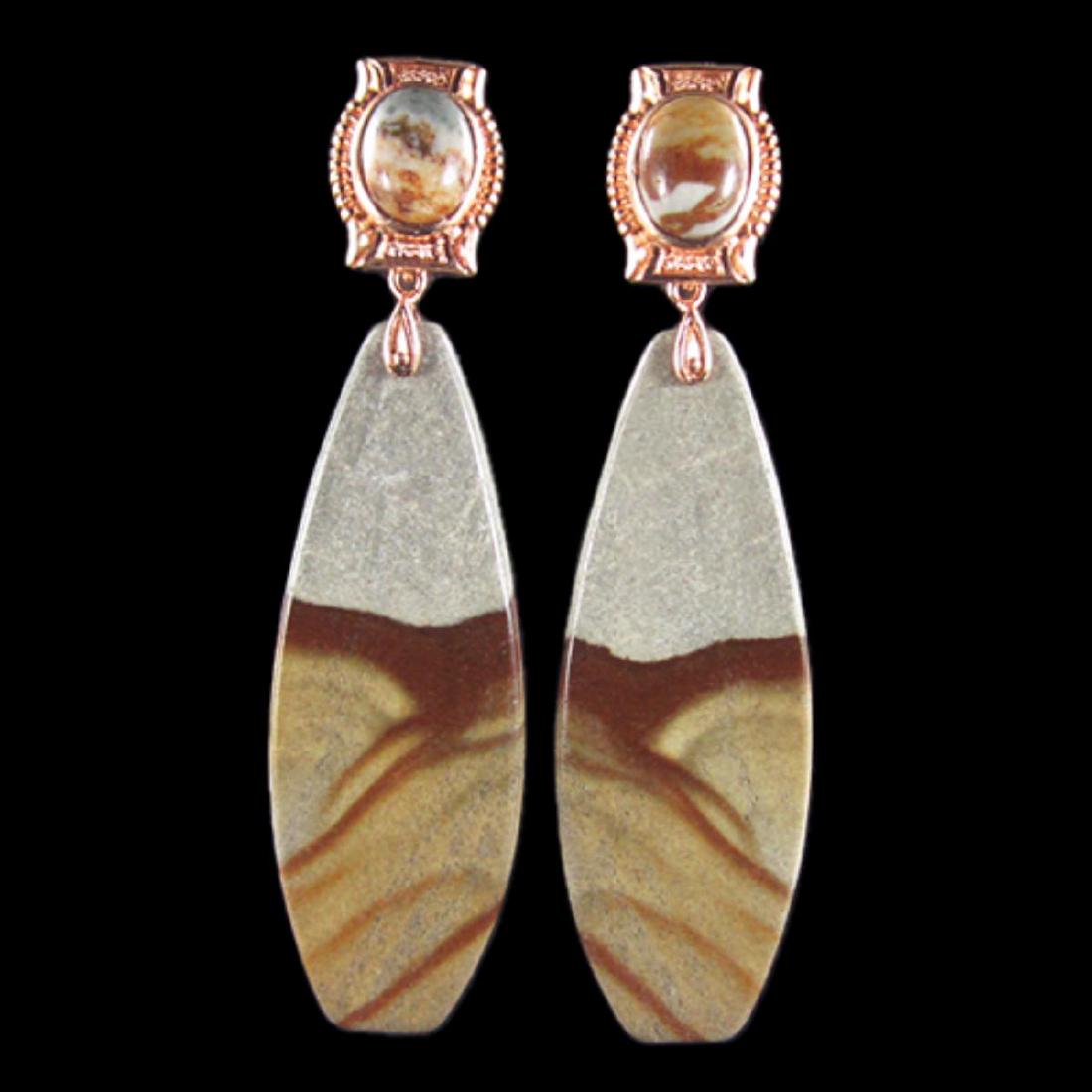 Natural Stone Diamond Polished Earings (1 of 1)