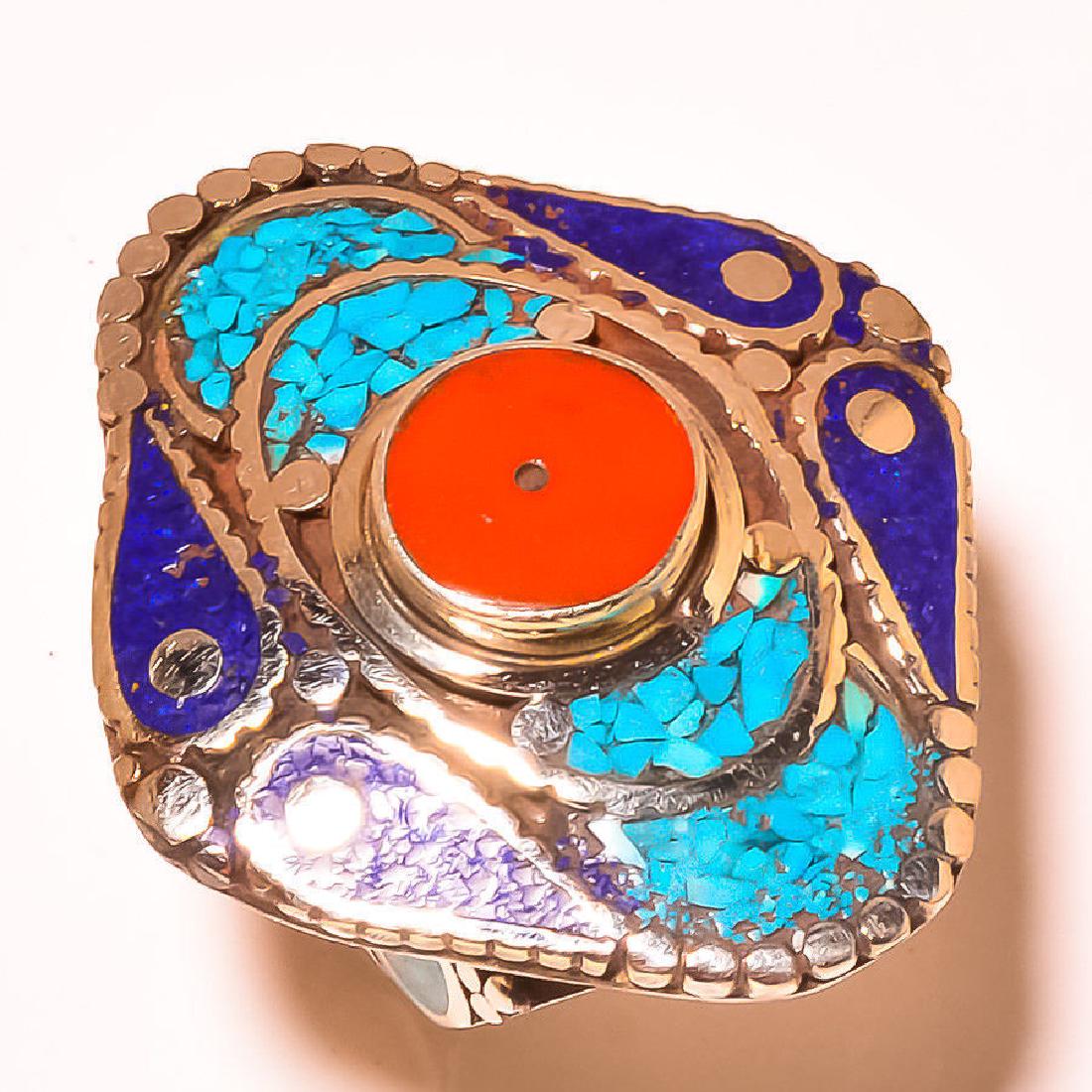 Tibet Hand Made multi Stone Ring RING (1 of 1)