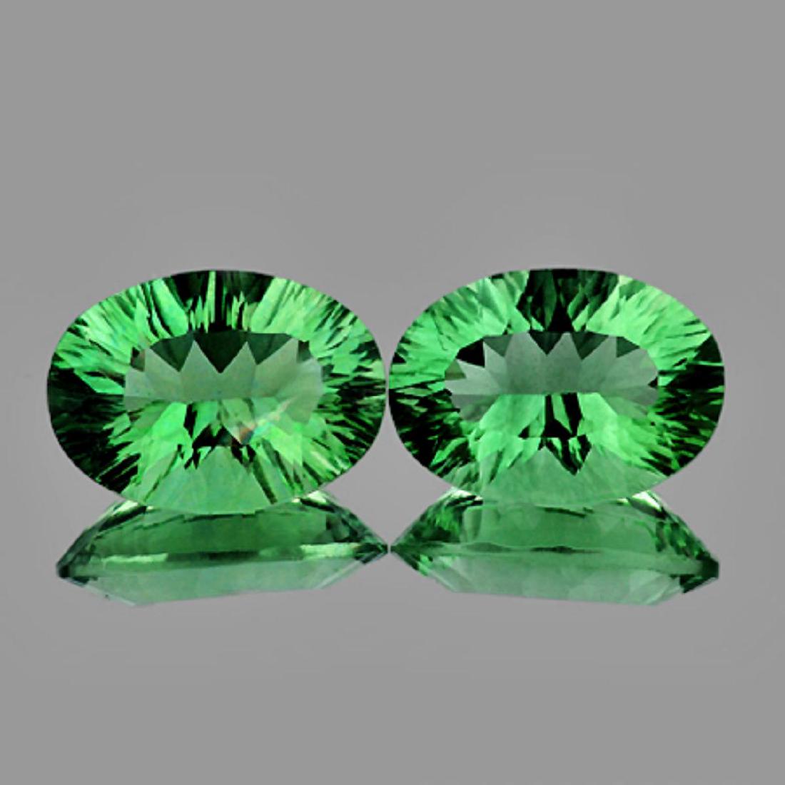 Natural Paraiba Green Fluorite Natural Pair 14x10 MM (1 of 1)