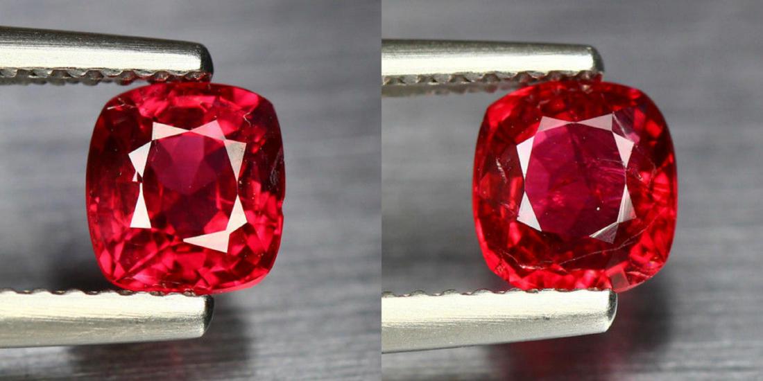 Natural Burma Red Spinel Pair 1.76 Cts - Untraeted: Natural Burma Red Spinel Pair 1.76 Cts - Untraeted............(.88+.88 Carats) SIZE: 5.8 x 5.5 x 3.1; & SIZE: 5.5 x 5 x 3.6; Origin Burma ----VS....