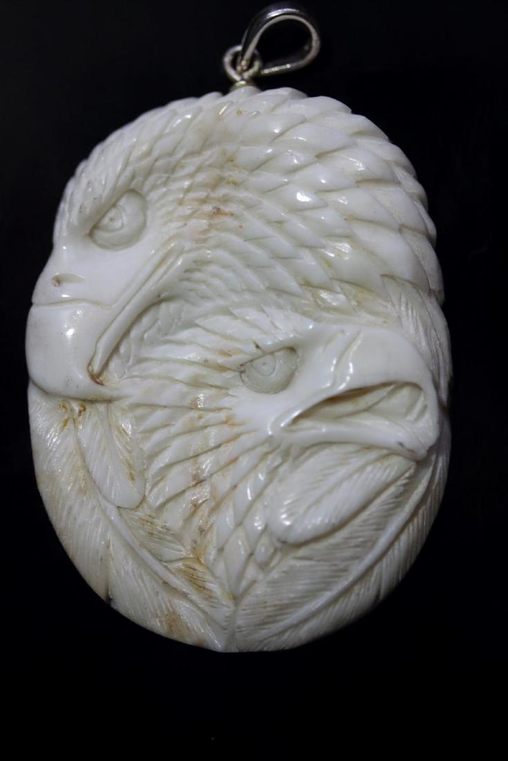 Hand Carved Antler Eagle Pendant (1 of 1)