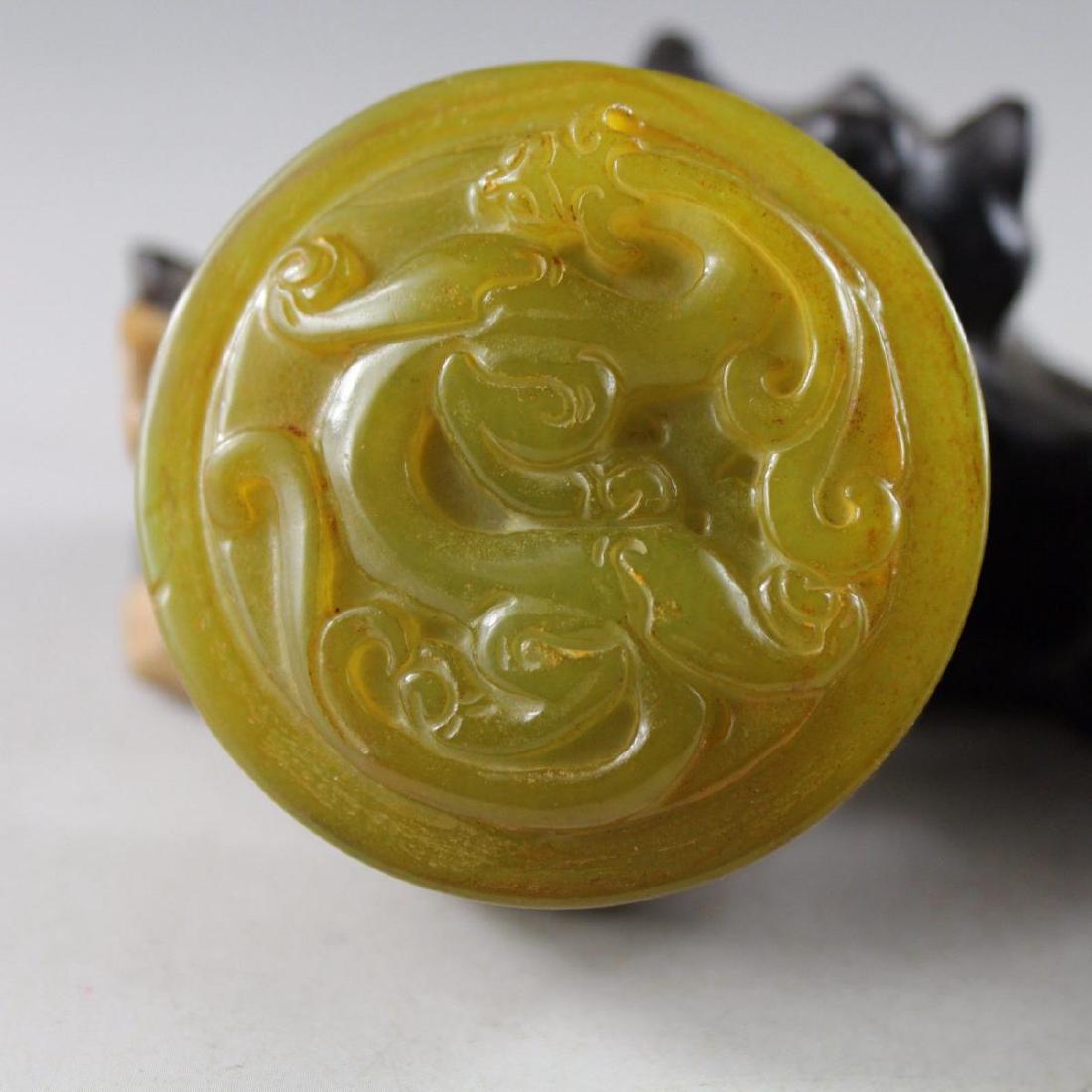 Antique Chinese Jade Hand Carved Dragon Seal (1 of 4)