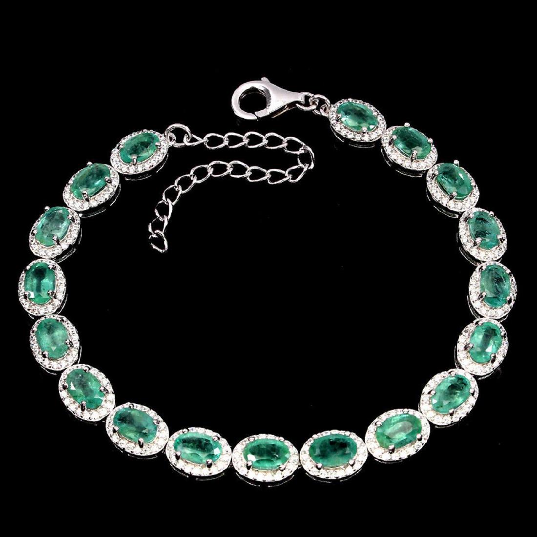 Natural Green Columbian Emerald Bracelet (1 of 1)