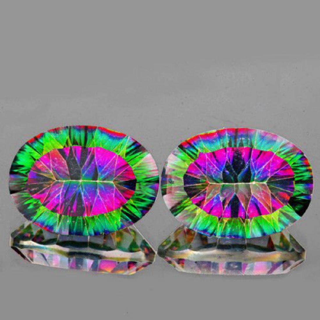 Natural Rainbow mystic Topaz Pair 29.25 cts - Flawless (1 of 1)