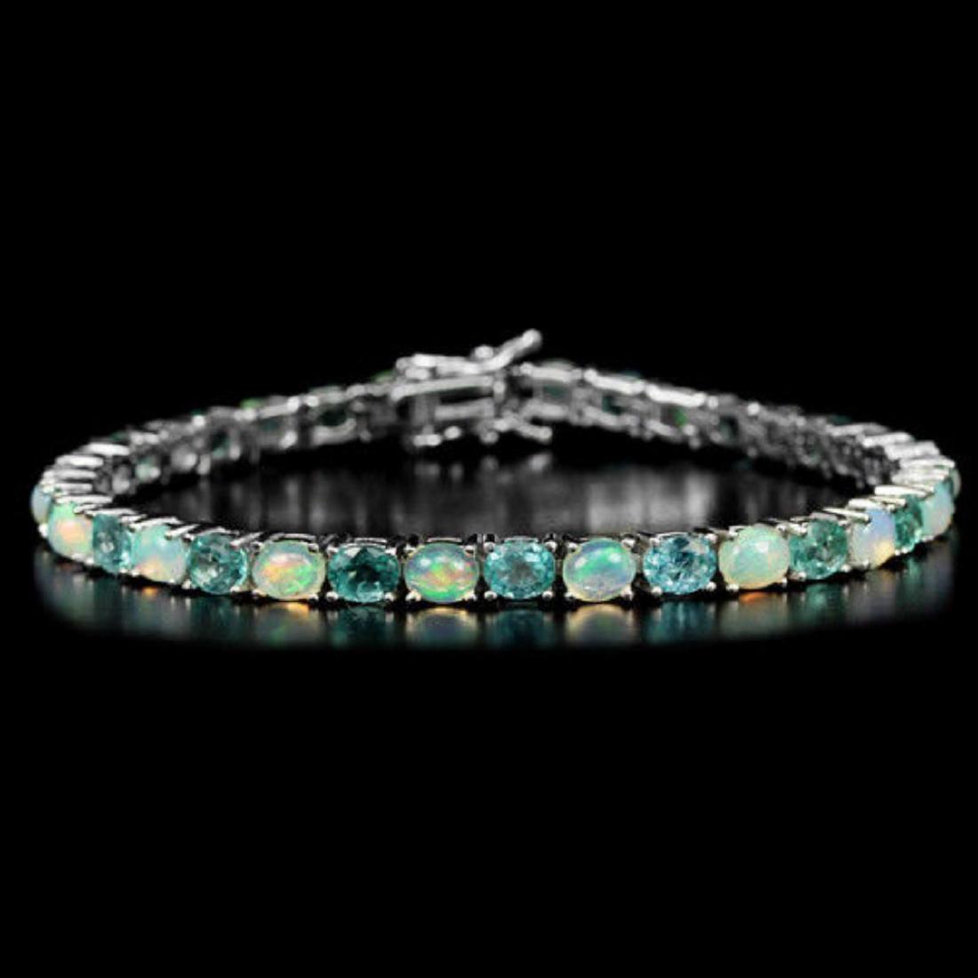 NATURAL AAA RAINBOW OPAL & APATITE Bracelet (1 of 3)