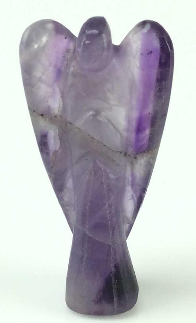 Amazing Hand Carved Amethyst Angel: Amazing Hand Carved Amethyst Angel .100 % Natural. This Guarding Angel Weighs 140 Cts and Stands At Over 55 mm. Tall