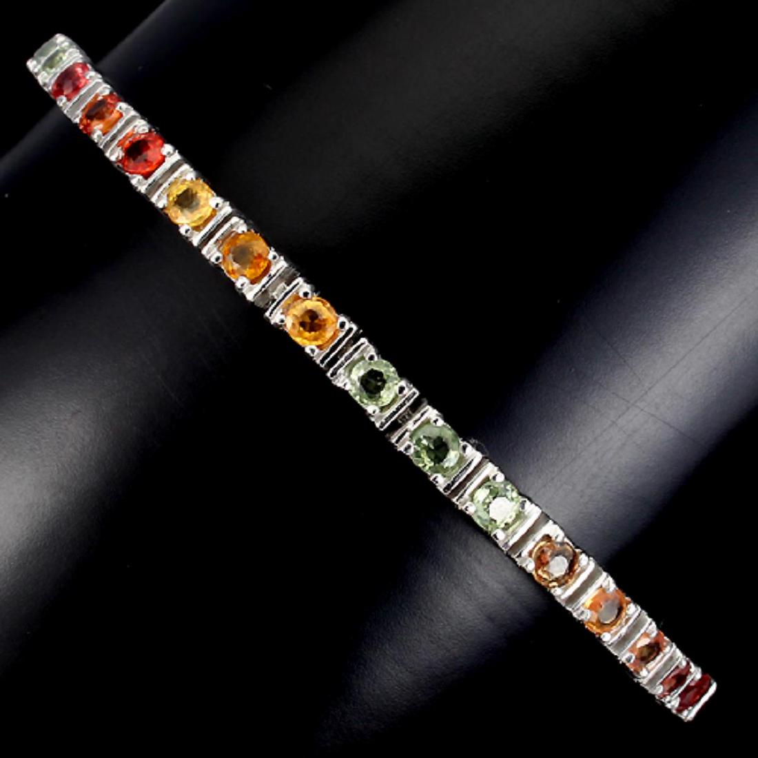 Natural Fancy Multi Color Sapphire Bracelet (1 of 2)