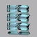 Ntaural Blue Aquamarine 6 Pcs 5x3 MM - FL