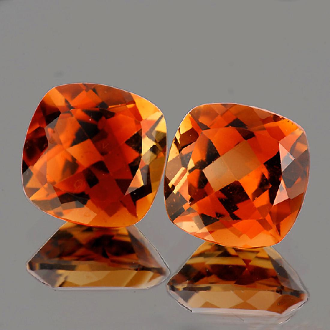 Natural AAA Champagne Imperial Topaz Pair 8 MM - FL (1 of 1)