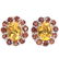 Natural CITRINE & DARK ORANGE RED GARNET Earring
