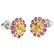 Natural CITRINE & DARK ORANGE RED GARNET Earring - 2