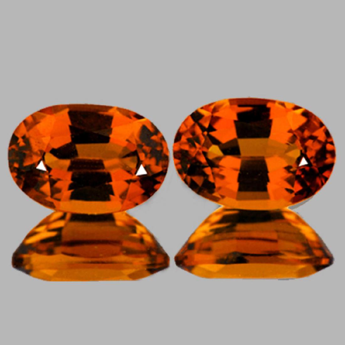 Natural Mandarin Orange Spessartite Garnet PAIR: Natural Spessartite Garnet SHAPE : Oval SIZE ( L x W x D ) : 7.00 x 5.00 mm QUANTITY : 2 pieces (Perfectly Matched Pair) COLOR : Mandarin Orange AAA Color CLARITY : Flawless-VVS1 ORIGIN : Nigeria HARD