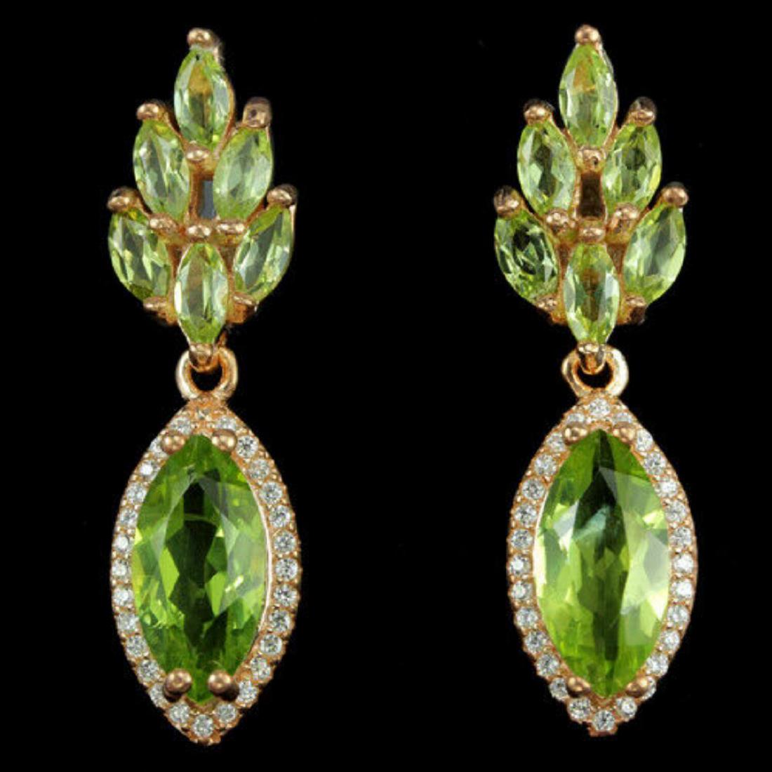 NATURAL AAA GREEN PERIDOT Earrings (1 of 1)