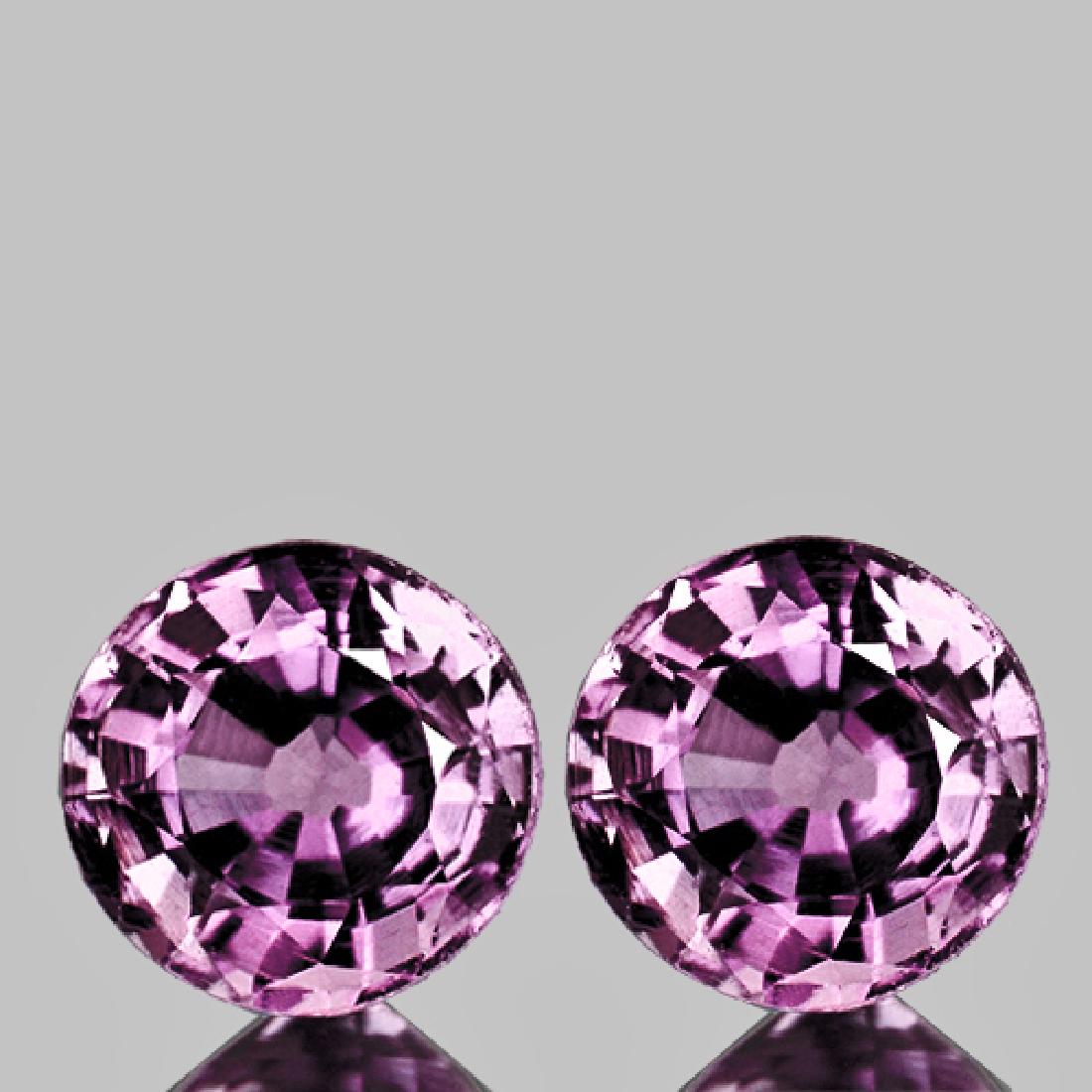 Natural Sparkling Violet Pink Burma Spinel Pair 6.00 MM (1 of 1)