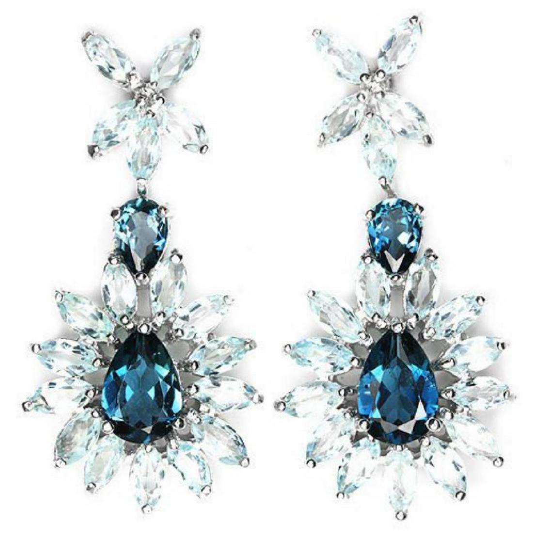 Natural London & Sky Topaz Earrings (1 of 1)