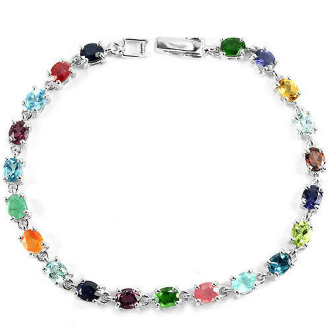 Natural EMERALD RUBY SAPPHIRE Bracelet (1 of 3)