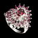 Natural Oval Marquise Rhodolite Garnet Ruby Ring - 2