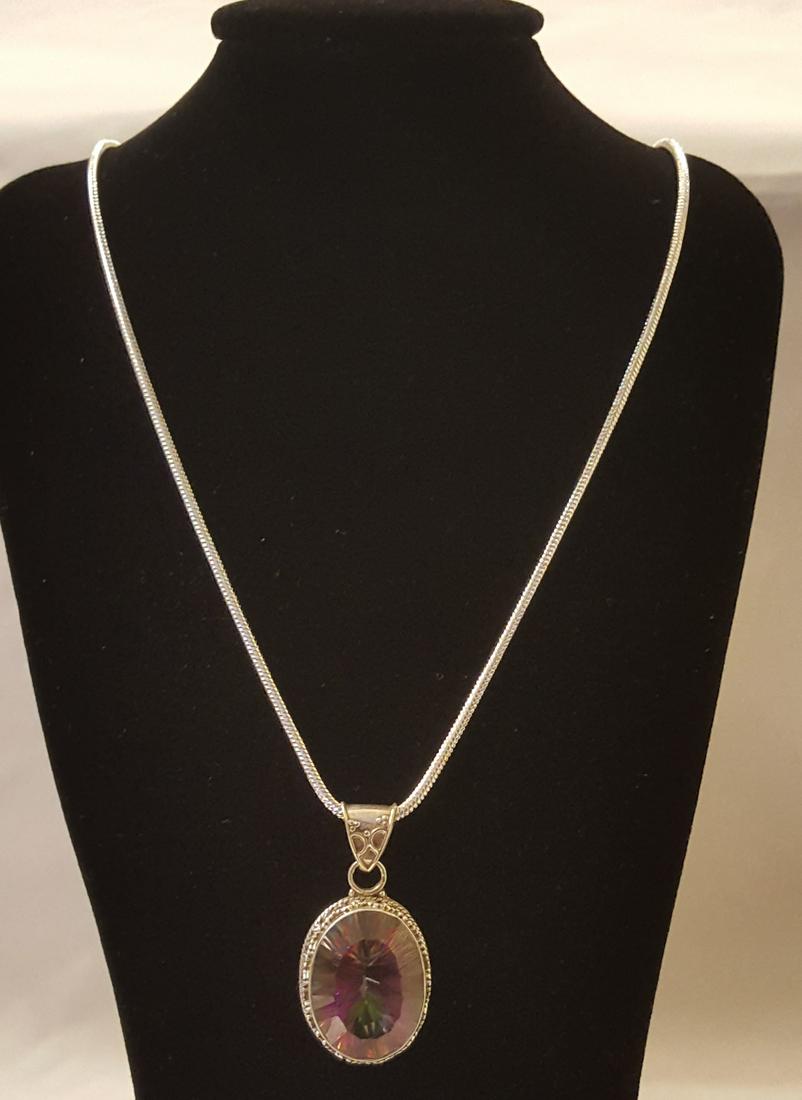 STUNNING 16.18 CT MYSTIC QUARTZ PENDANT (1 of 5)