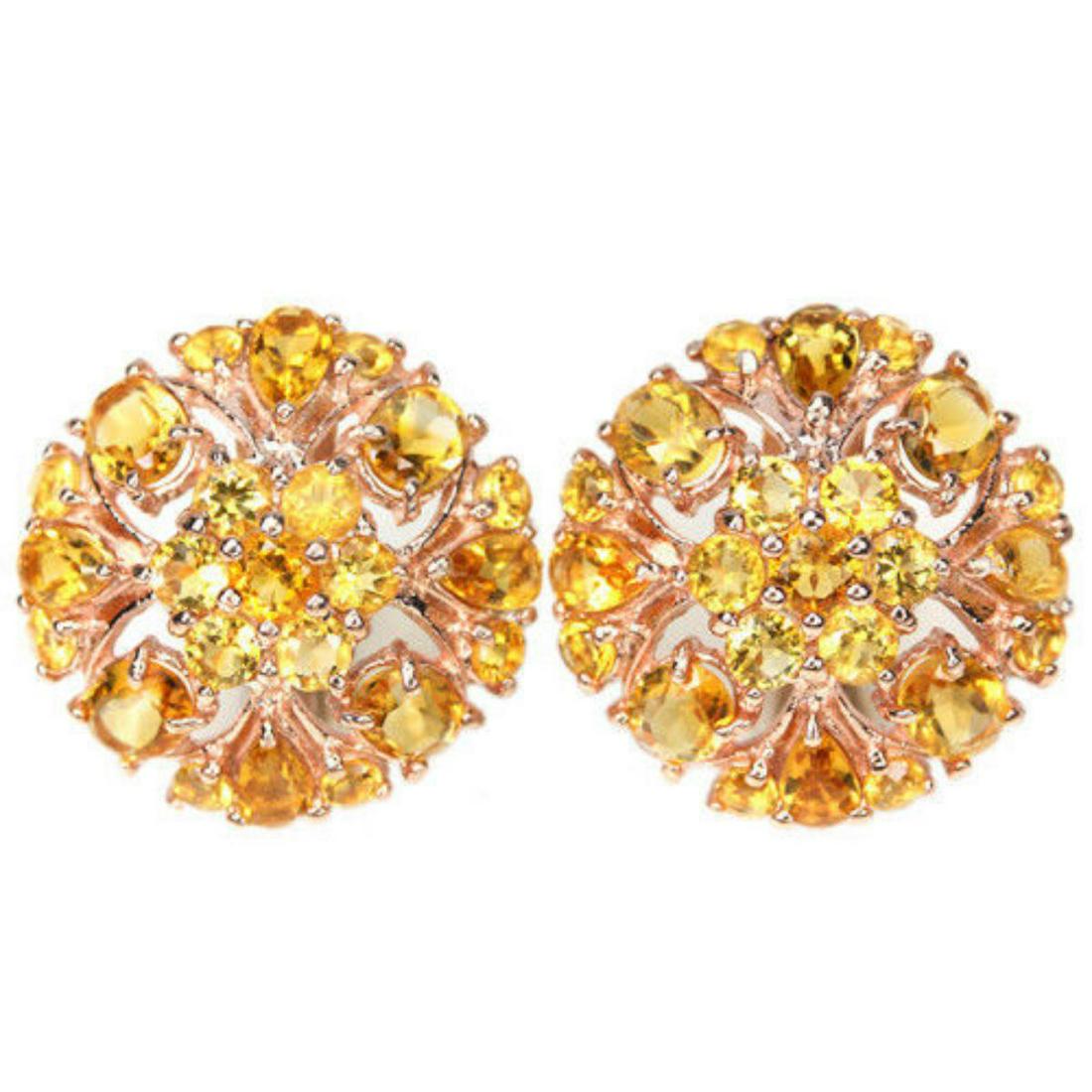 NATURAL AAA ORANGISH YELLOW CITRINE Earrings (1 of 2)