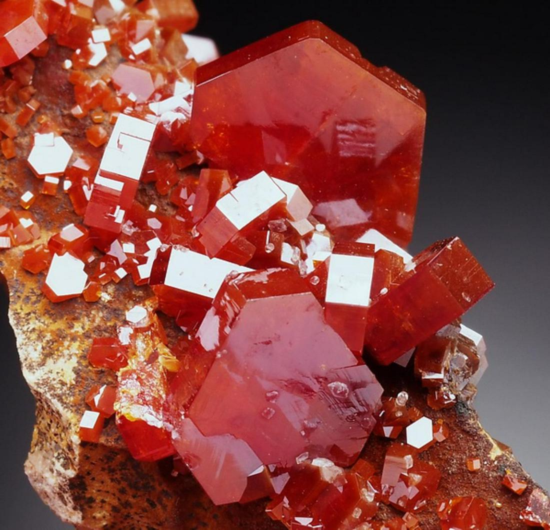 Natural VANADINITE Crystals on Matrix - MOROCCO (1 of 6)