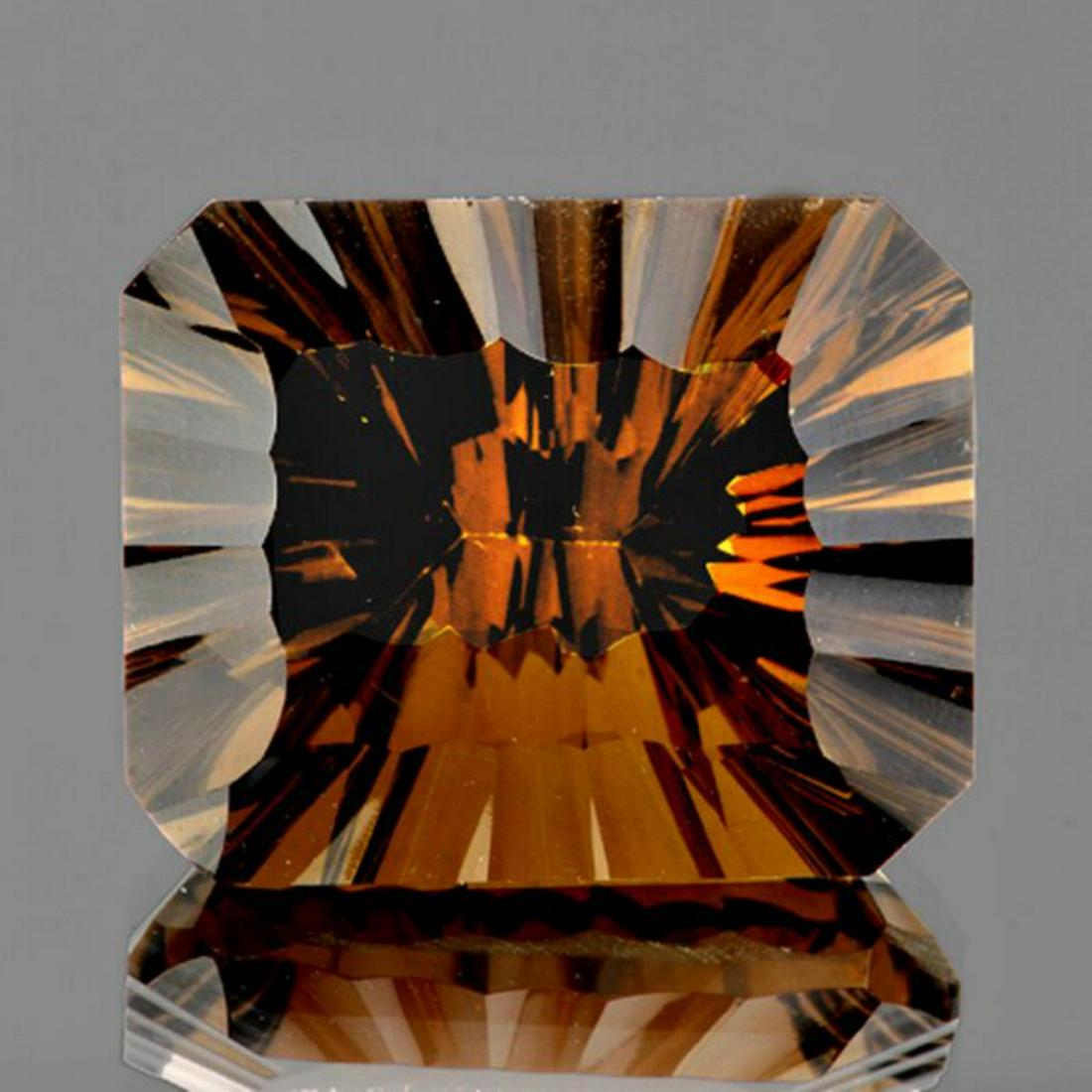 NATURAL GOLDEN BROWN SMOKY QUARTZ [FLAWLESS]: Natural Smoky QuartzSIZE ( L x W x D ) : 10.12 x 8.14 x 5.61 mmCOLOR : Golden BrownSHAPE : Octagon (Concave Cut)QUANTITY : 1 piecesLUSTER : ExcellentCLARITY : FLAWLESS-VVSHARDNESS : 7ORIGIN : Brazil T