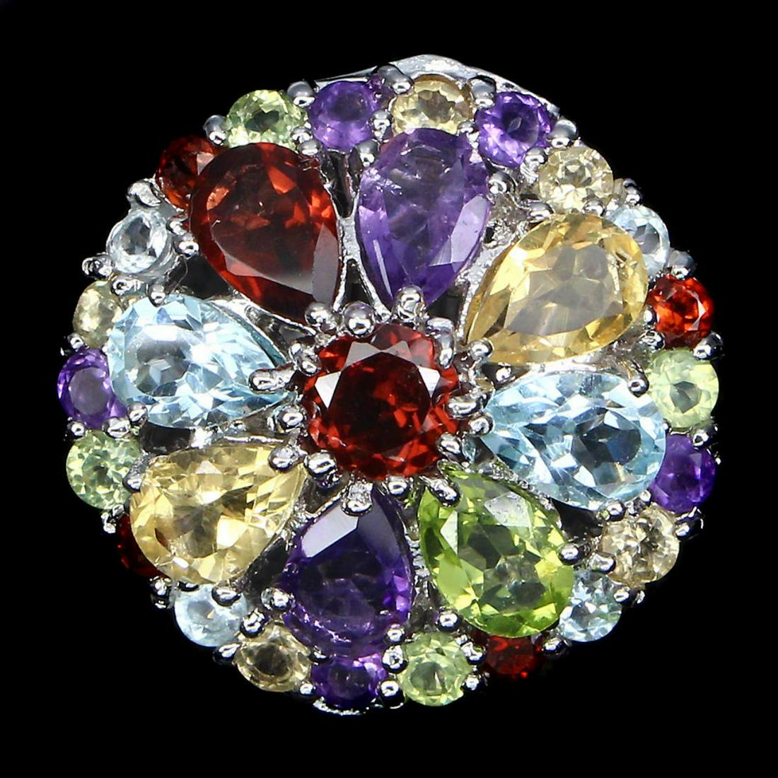 Natural Multi Gemstone Ring (1 of 1)