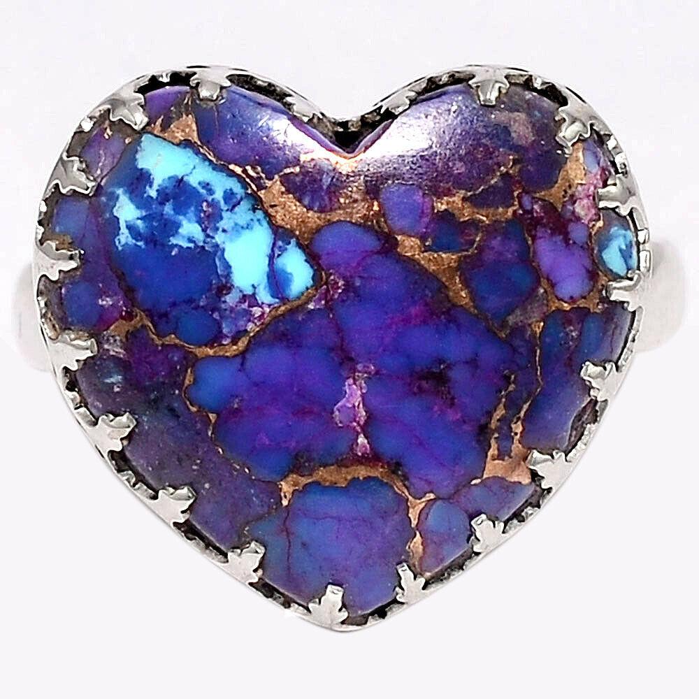 GORGEOUS 11 CT ARIZONA PURPLE TURQUOISE RING (1 of 2)