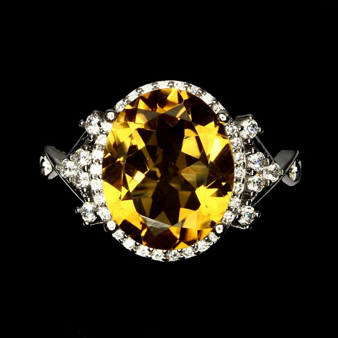 Natural Top Rich Yellow Citrine Ring (1 of 3)