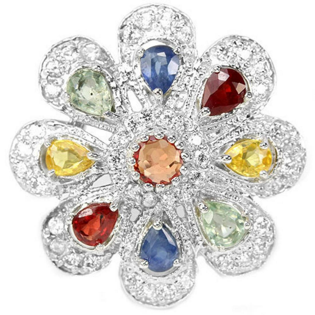 Natural Multi Color Sapphire Ring (1 of 3)