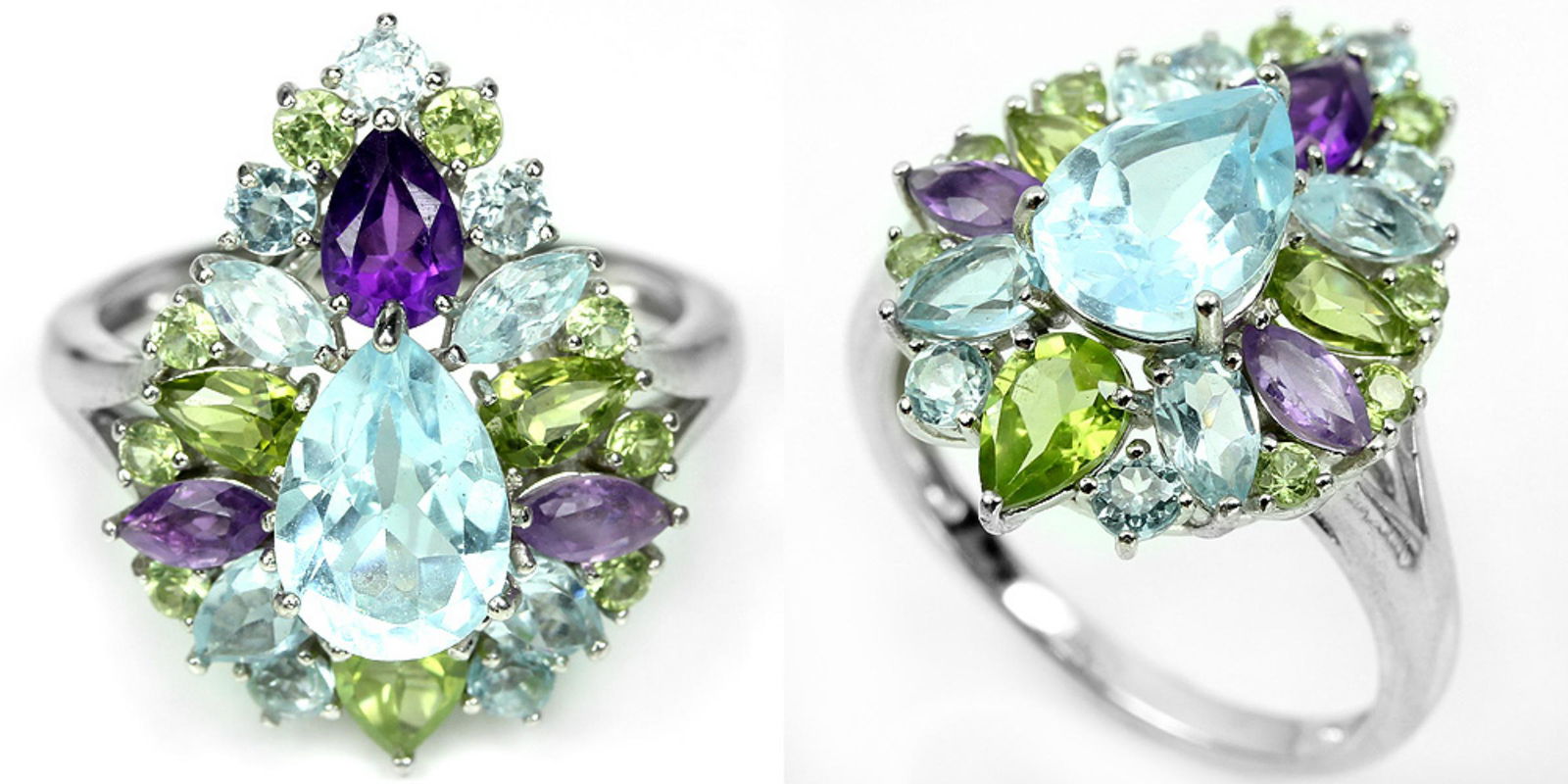 Natural Multi Gemstone Ring (1 of 1)