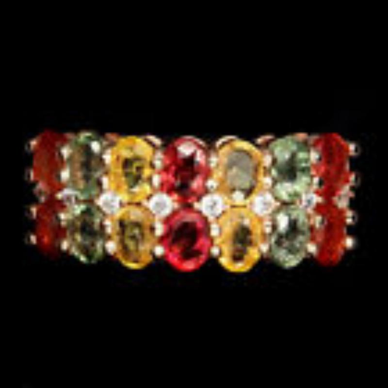 Natural 4x3mm Fancy Colors Sapphire Ring (1 of 1)