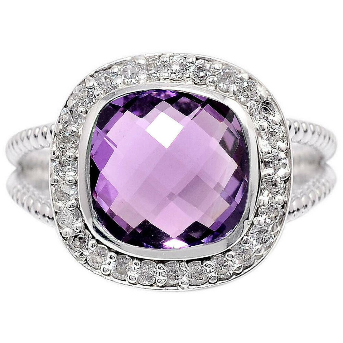 BEAUTIFUL NATURAL 4.8 CT AMETHYST RING (1 of 1)