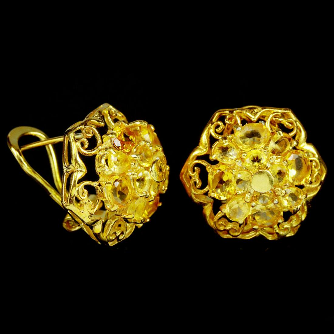 NATURAL AAA ORANGISH YELLOW CITRINE Earrings (1 of 1)