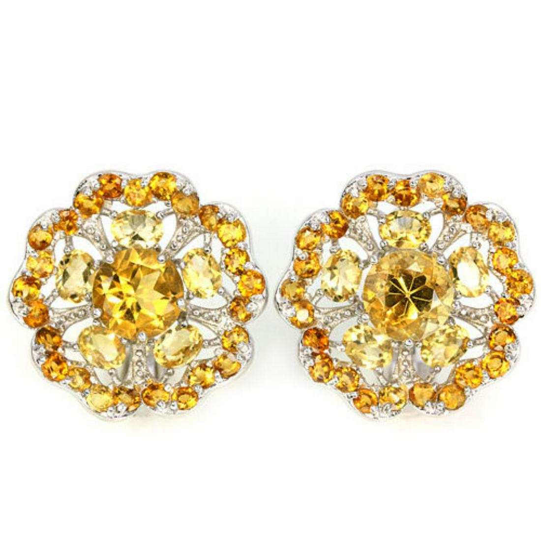 NATURAL ORANGISH YELLOW CITRINE Earrings (1 of 3)