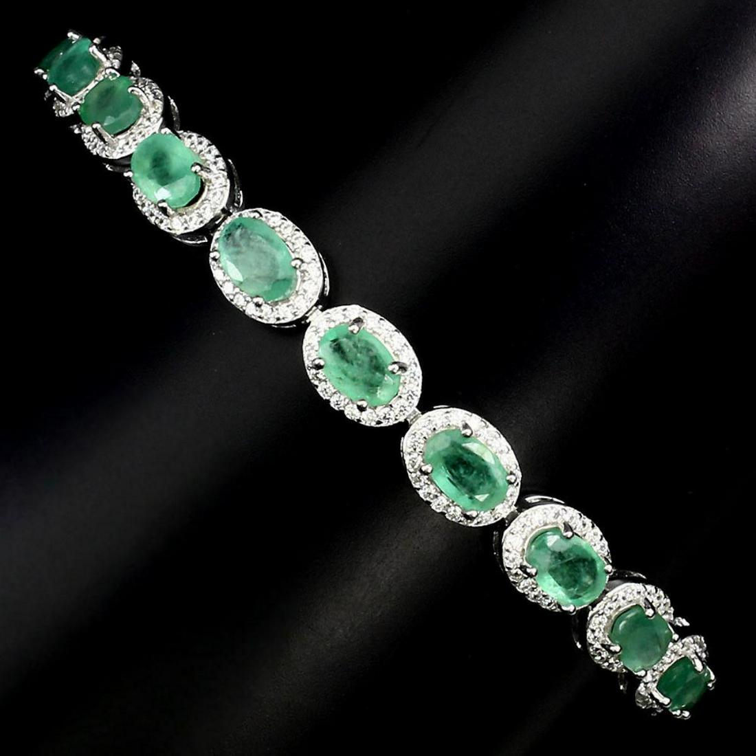 Natural Columbian Emerald Bracelet (1 of 3)