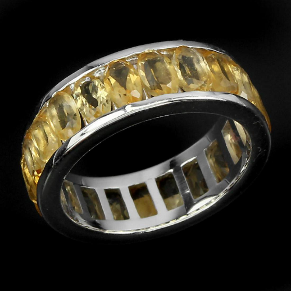 Natural Yellow Citrine Eternity Ring (1 of 1)