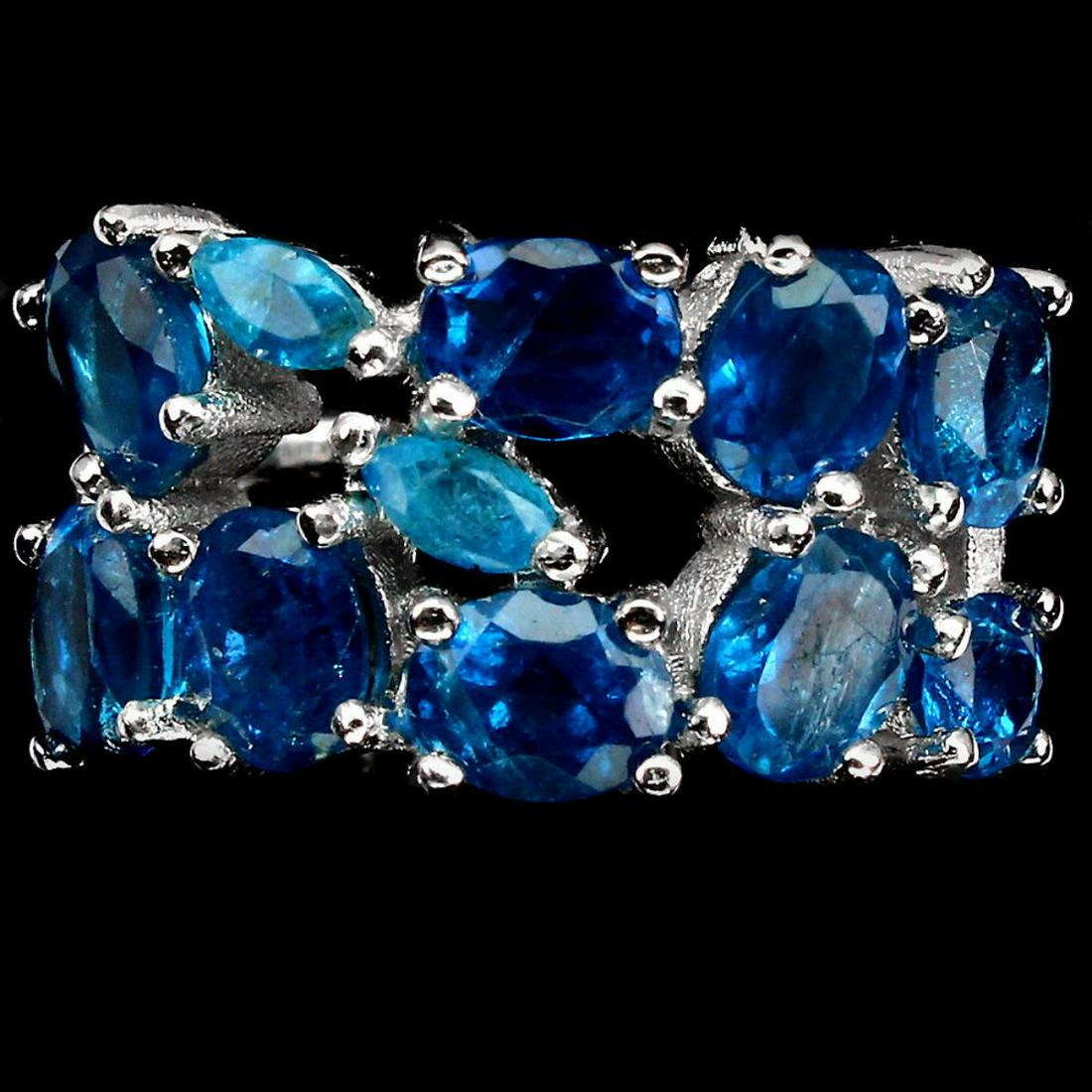 Natural AAA Paraiba Blue Apatite Ring (1 of 3)