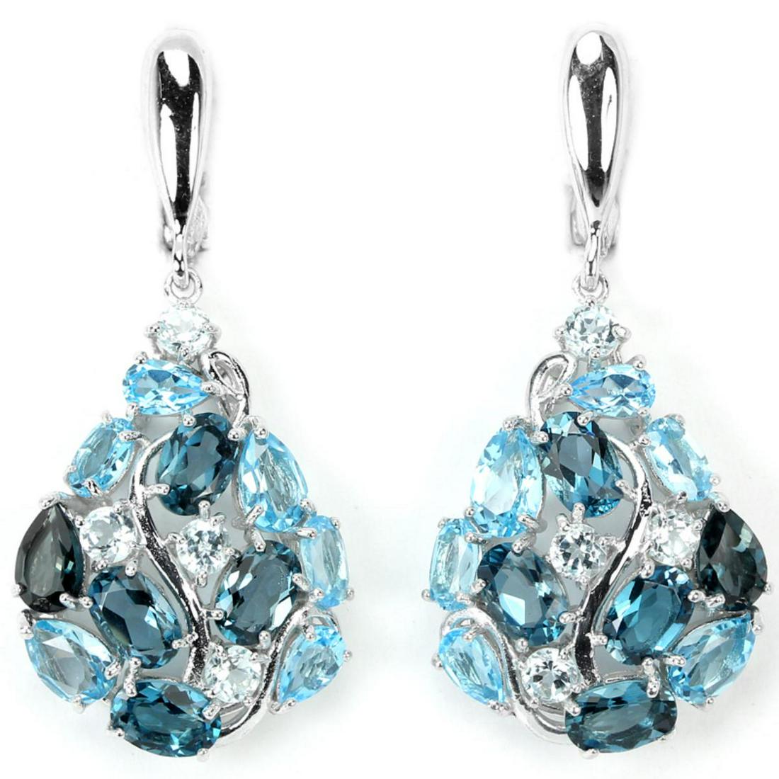 Natural London & Sky Topaz Earrings (1 of 3)