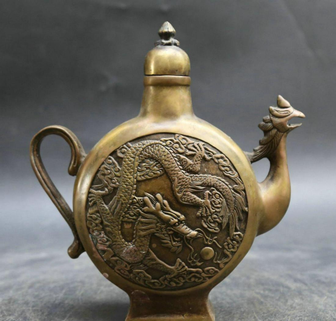 Antique Chinese  Auspicious Dragon & Phoenix Pot (1 of 10)