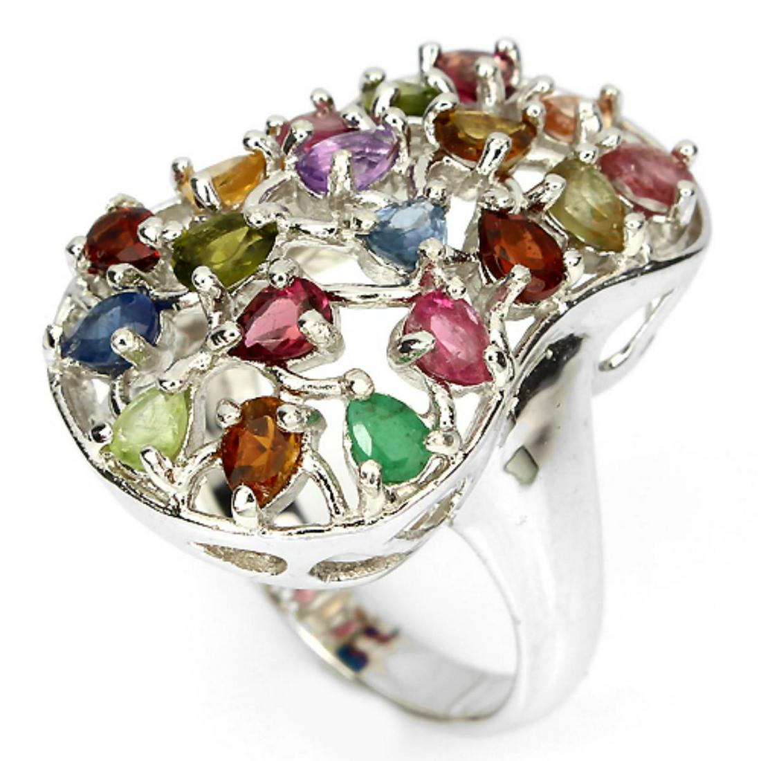 Natural Multi Gemstone Ring (1 of 1)
