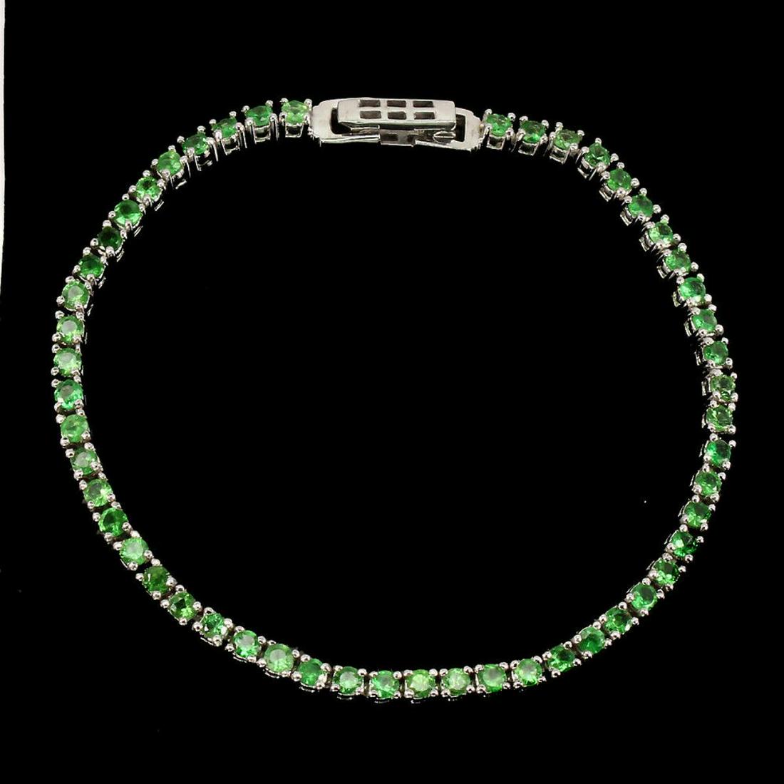 Natural Unheated Round Tsavorite Garnet Bracelet (1 of 2)