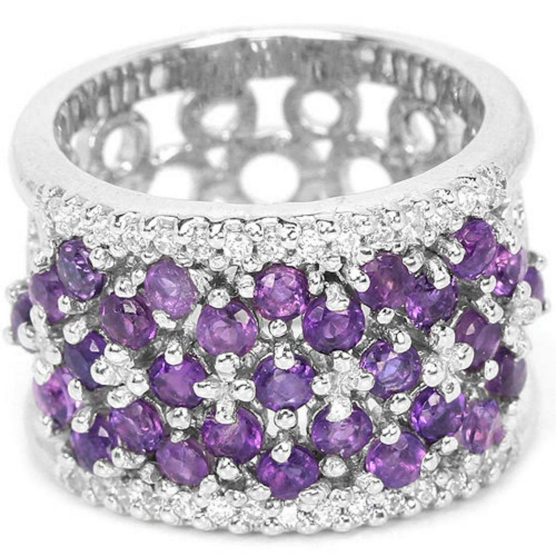 NATURAL AAA PURPLE AMETHYST  RING (1 of 1)