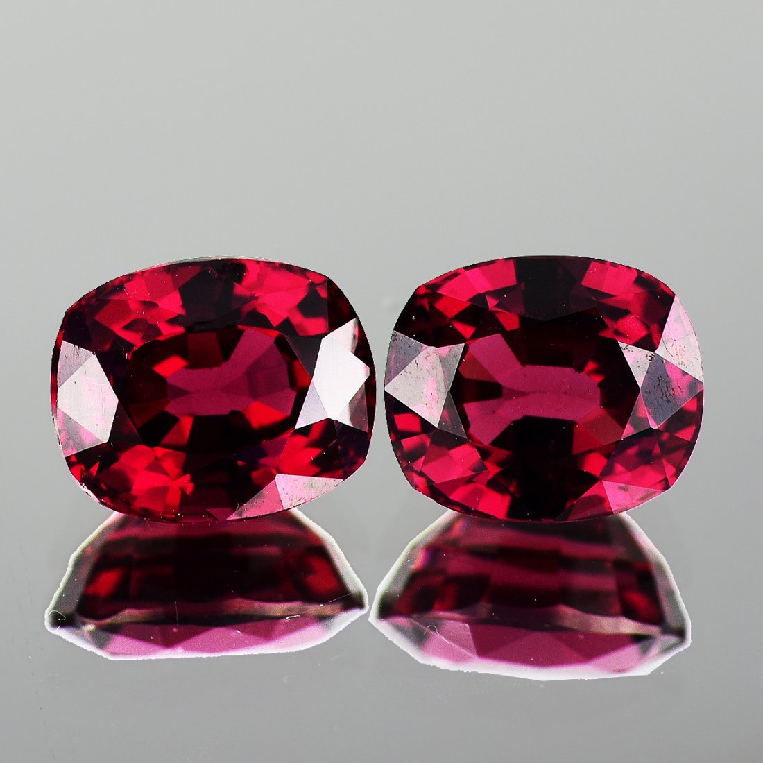 Natural  Pink Red Rhodolite Garnet Pair 7.5x6 MM - FL (1 of 1)
