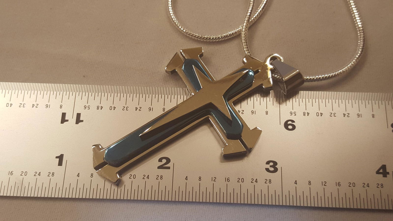 AMAZING MULTI COLOR MULTI DIMENTIONAL CROSS PENDANT (1 of 3)