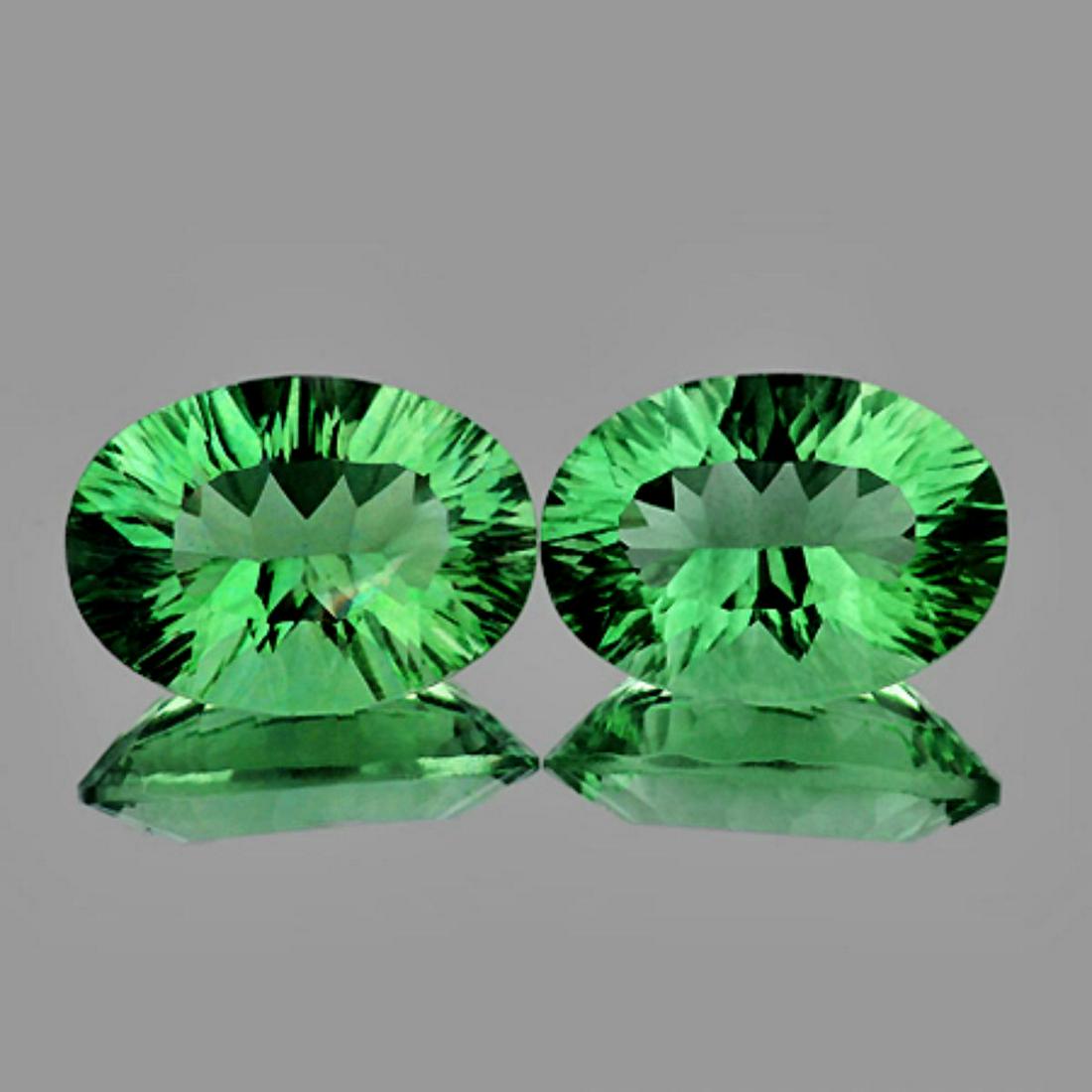 Natural Paraiba Green Fluorite Natural Pair 14x10 MM (1 of 1)